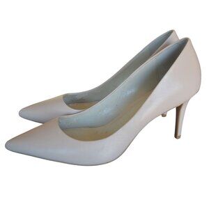 Calvin Klein Blush Pink Tan Pointed Toe Pumps Womens Size 9 Classic Professional